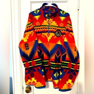 Polo Ralph Lauren Sportsman Fleece Western Pattern Pullover